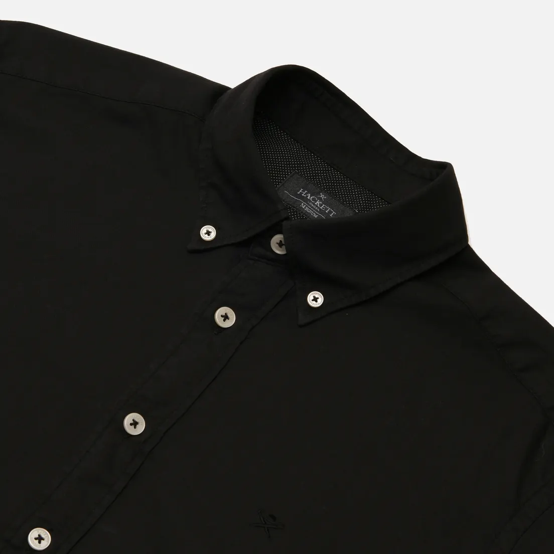 Hackett Мужская рубашка Embroidered Logo Garment Dyed Oxford