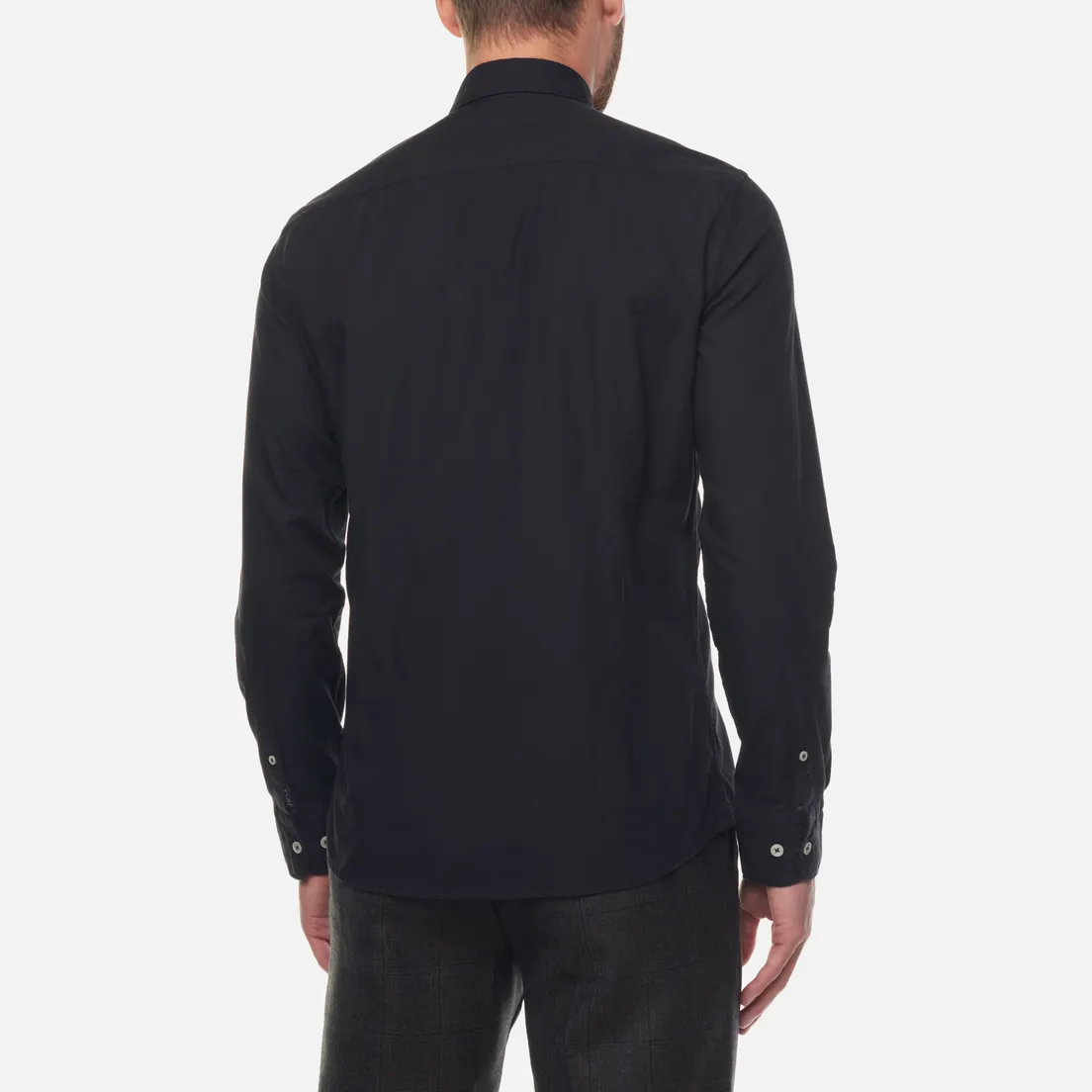 Hackett Мужская рубашка Embroidered Logo Garment Dyed Oxford