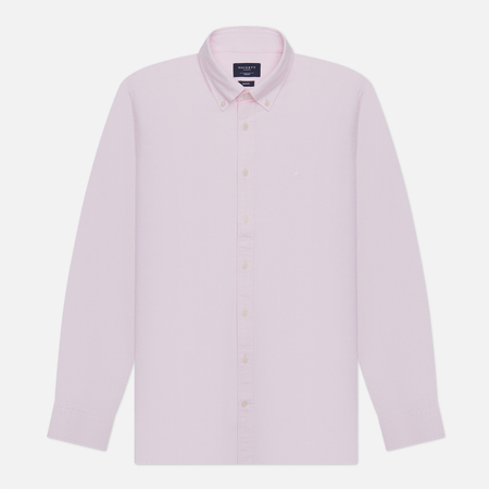 фото Мужская рубашка hackett washed oxford slim fit, цвет розовый, размер s
