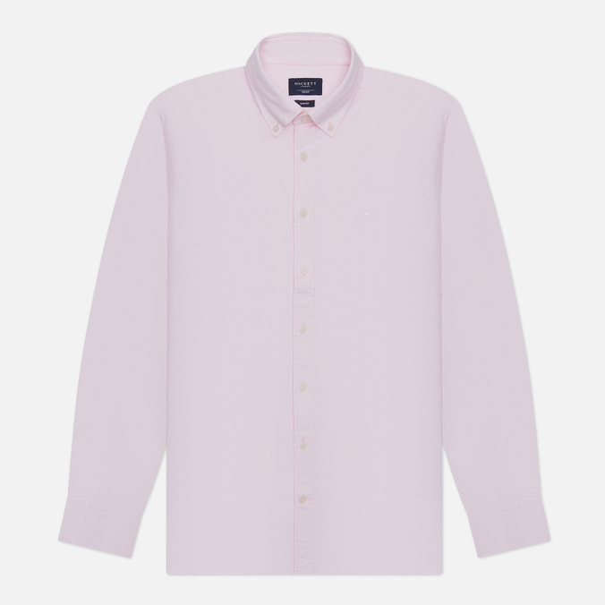 Мужская рубашка Hackett Washed Oxford Slim Fit, цвет розовый
