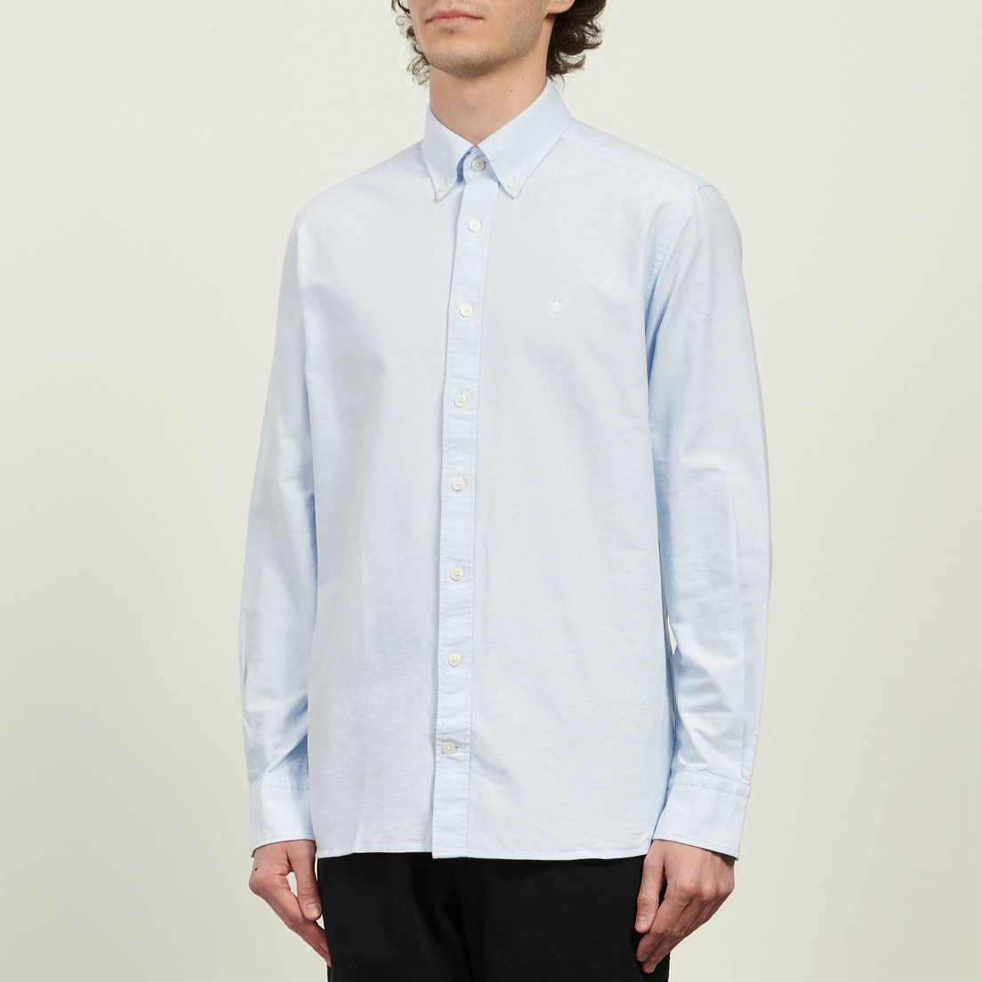 Hackett Мужская рубашка Washed Oxford Slim Fit