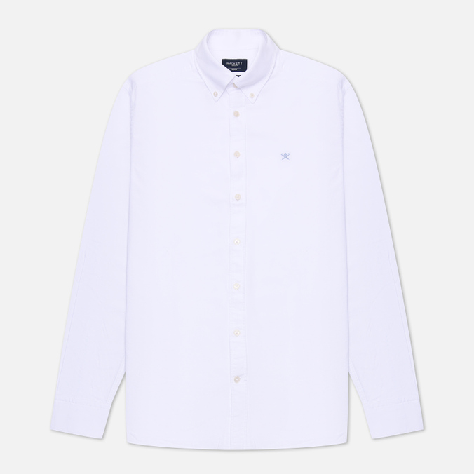 Мужская рубашка Hackett Washed Oxford Slim Fit, цвет белый