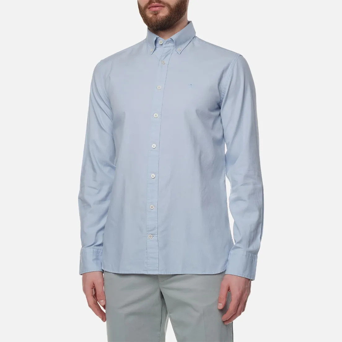 Hackett Мужская рубашка Garment Dyed Oxford Slim Fit
