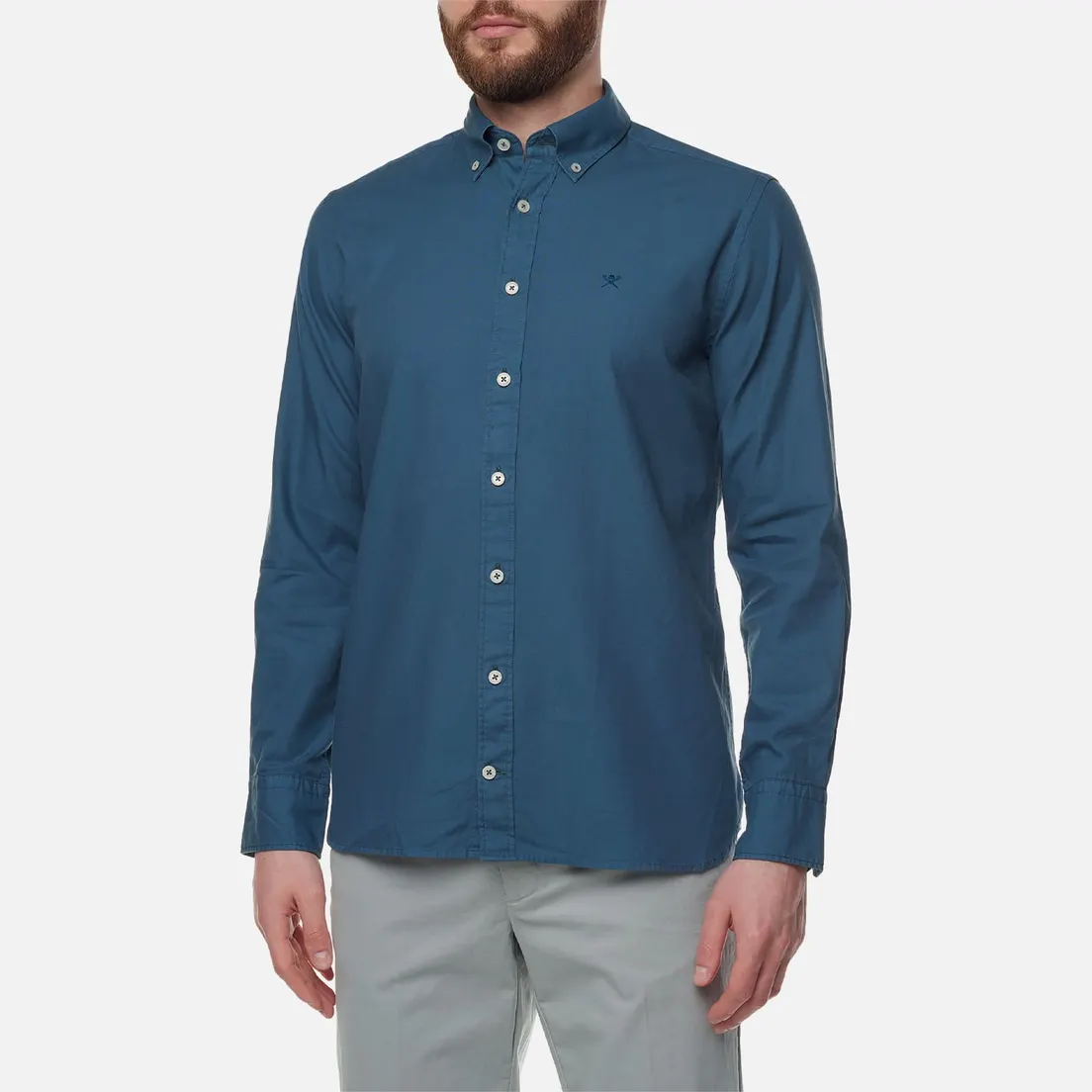 Hackett Мужская рубашка Garment Dyed Oxford Slim Fit