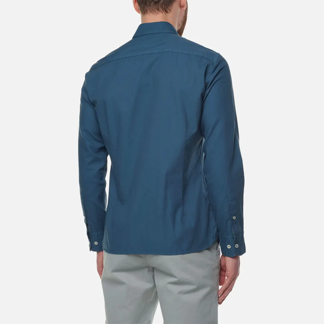 Hackett Мужская рубашка Garment Dyed Oxford Slim Fit