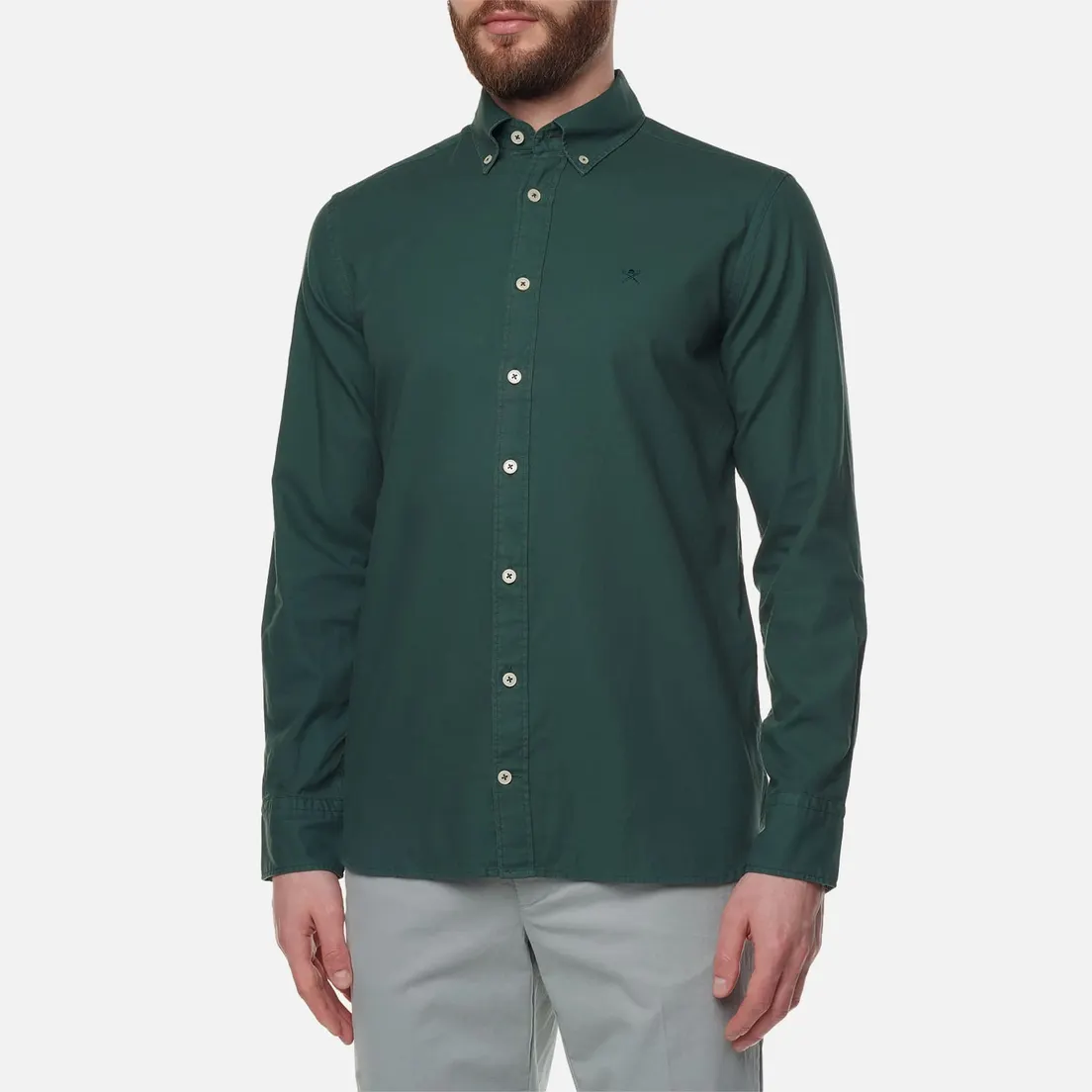 Hackett Мужская рубашка Garment Dyed Oxford Slim Fit