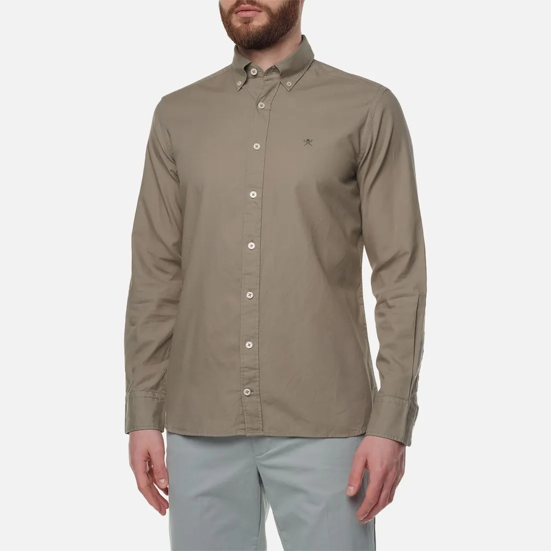 Hackett Мужская рубашка Garment Dyed Oxford Slim Fit