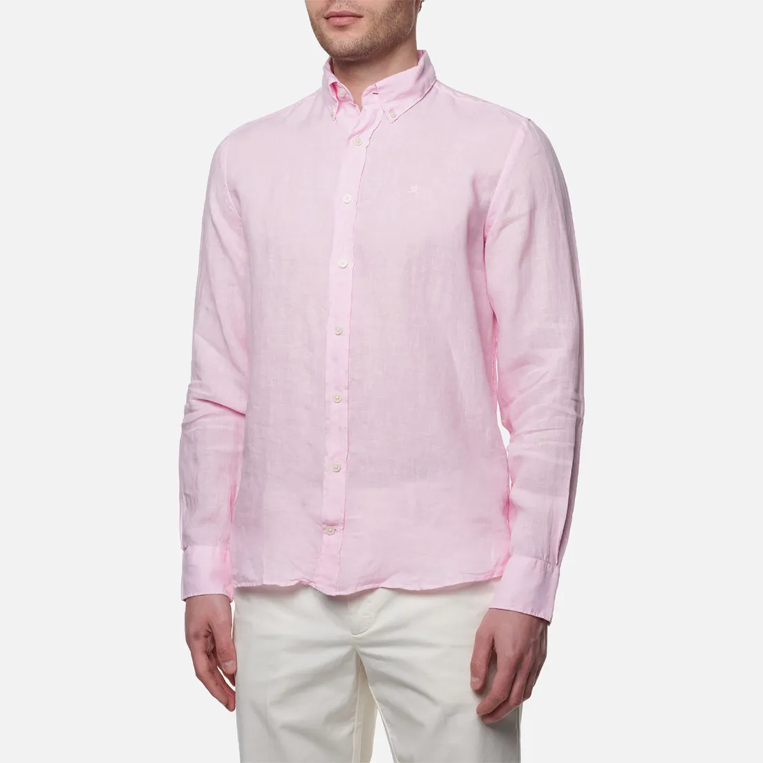 Hackett Мужская рубашка Garment Dyed Linen B Slim Fit