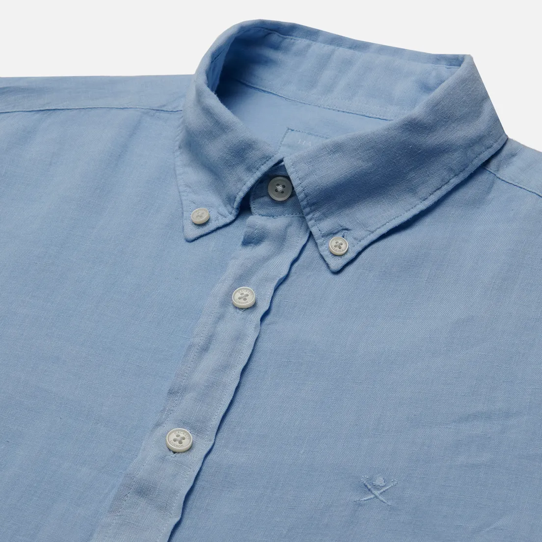 Hackett Мужская рубашка Garment Dyed Linen B Slim Fit
