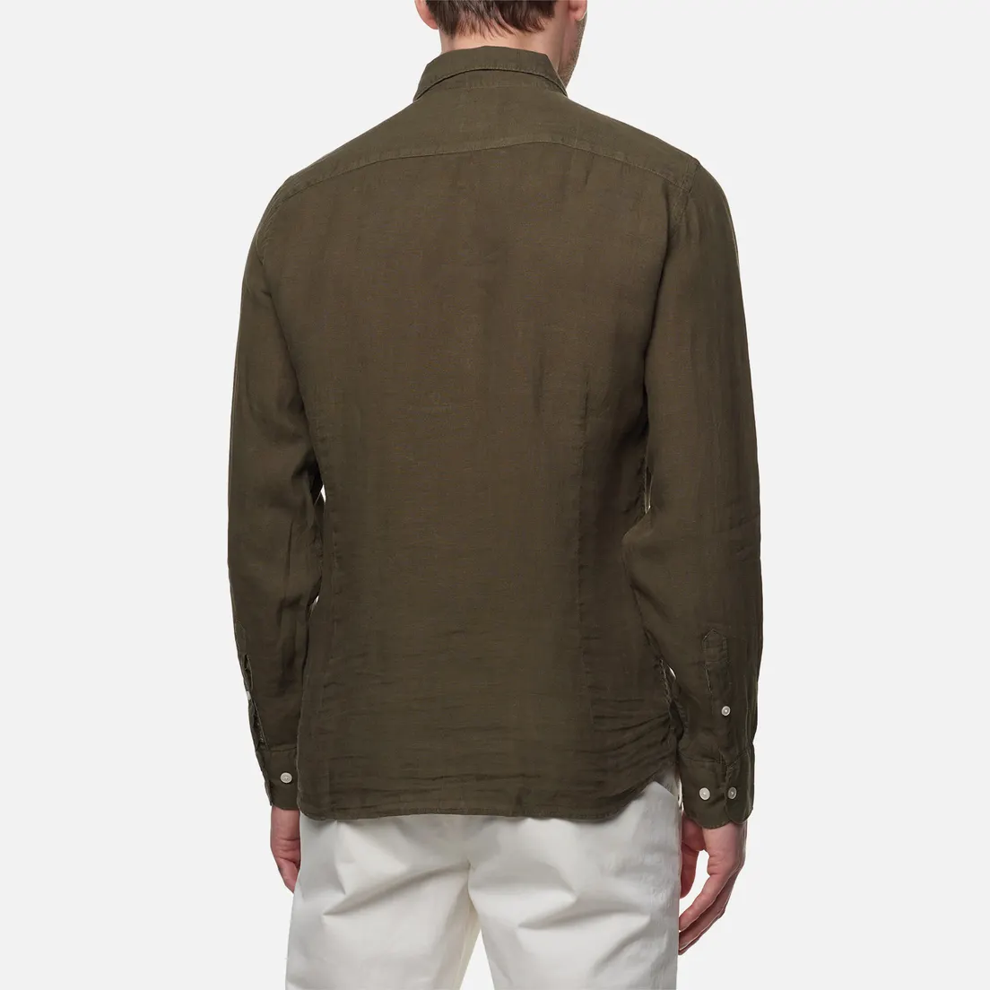 Hackett Мужская рубашка Garment Dyed Linen B Slim Fit