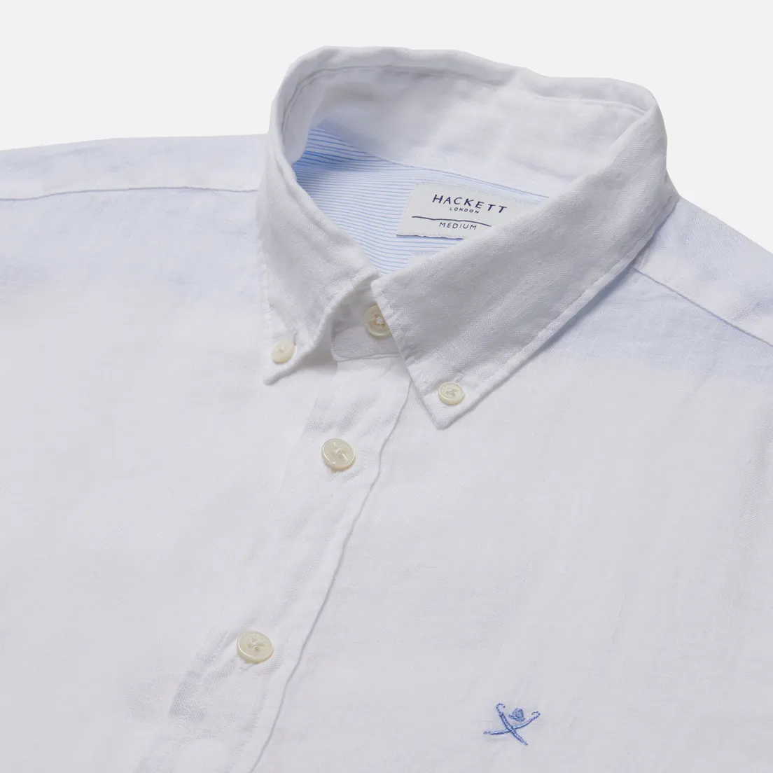 Hackett Мужская рубашка Garment Dyed Linen B Slim Fit