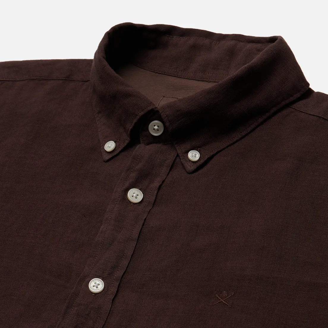 Hackett Мужская рубашка Garment Dyed Linen B Slim Fit