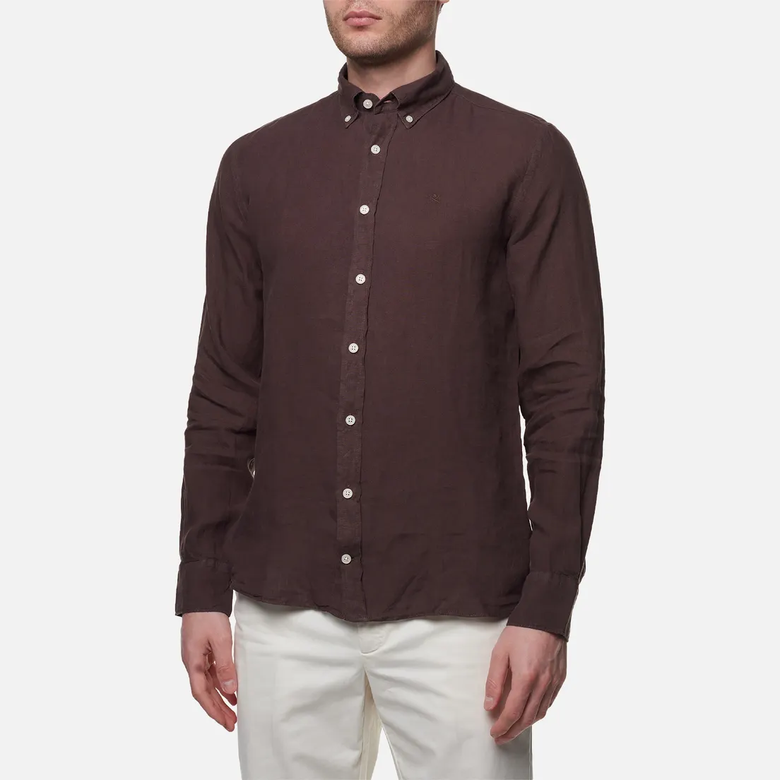 Hackett Мужская рубашка Garment Dyed Linen B Slim Fit