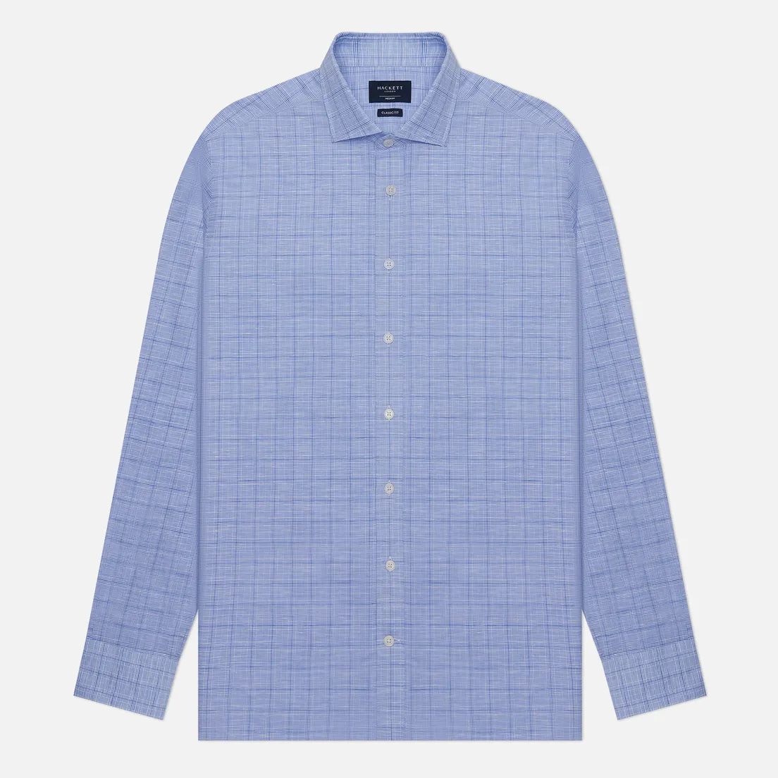 Hackett Мужская рубашка Cotton/Linen Sky Check