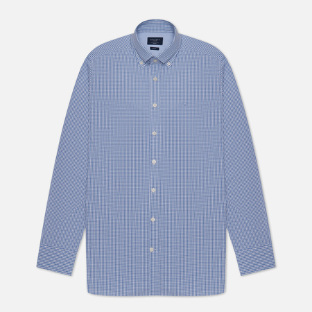 фото Мужская рубашка hackett essential gingham, цвет голубой, размер s