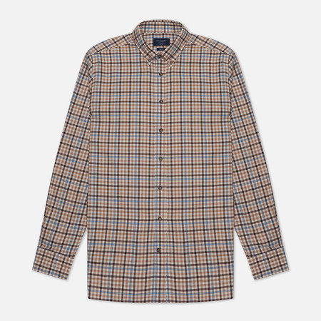 фото Мужская рубашка hackett flannel 3 colour gingham, цвет бежевый, размер s