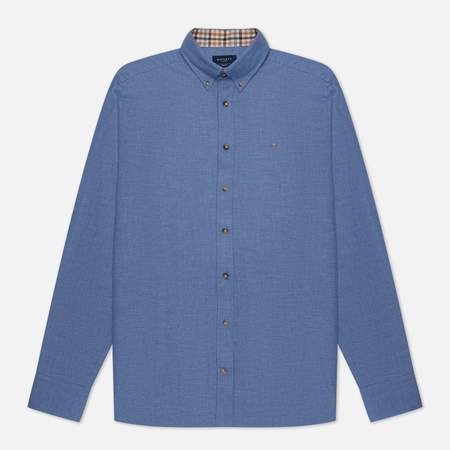 фото Мужская рубашка hackett flannel multi trim, цвет синий, размер s