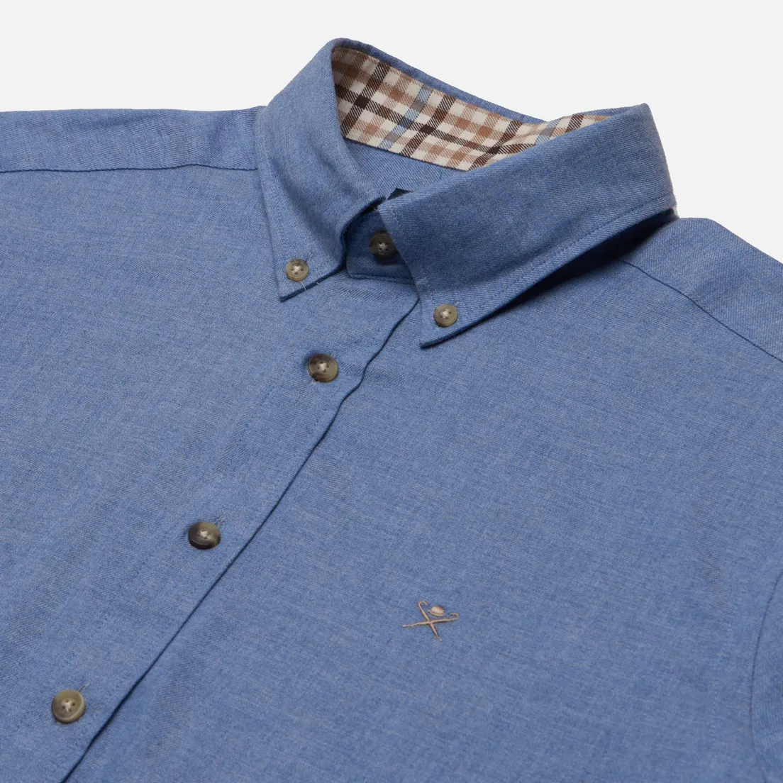 Hackett Мужская рубашка Flannel Multi Trim