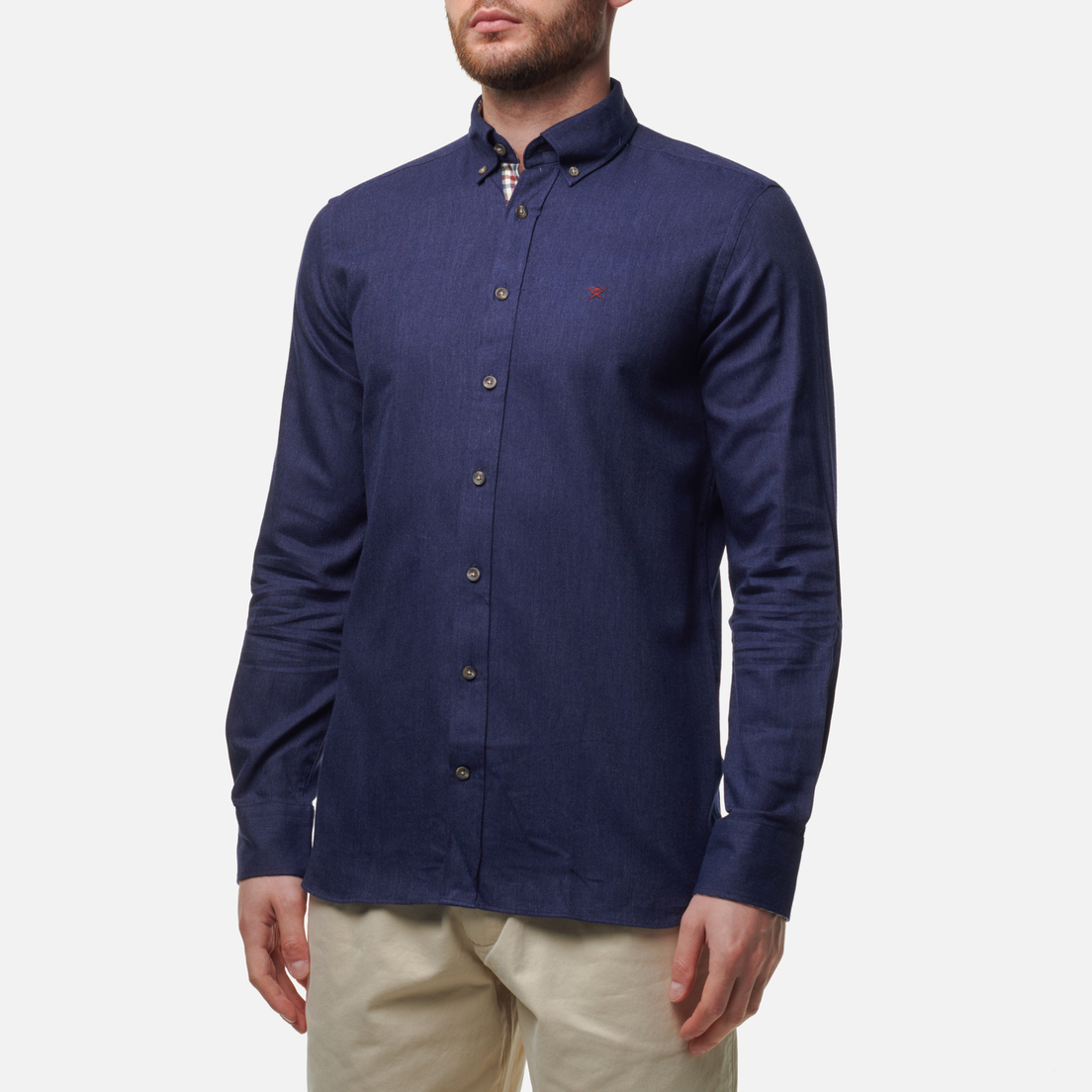 Hackett Мужская рубашка Flannel Multi Trim