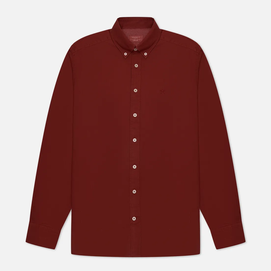 Hackett Мужская рубашка Garment Dyed Oxford Slim Fit Logo