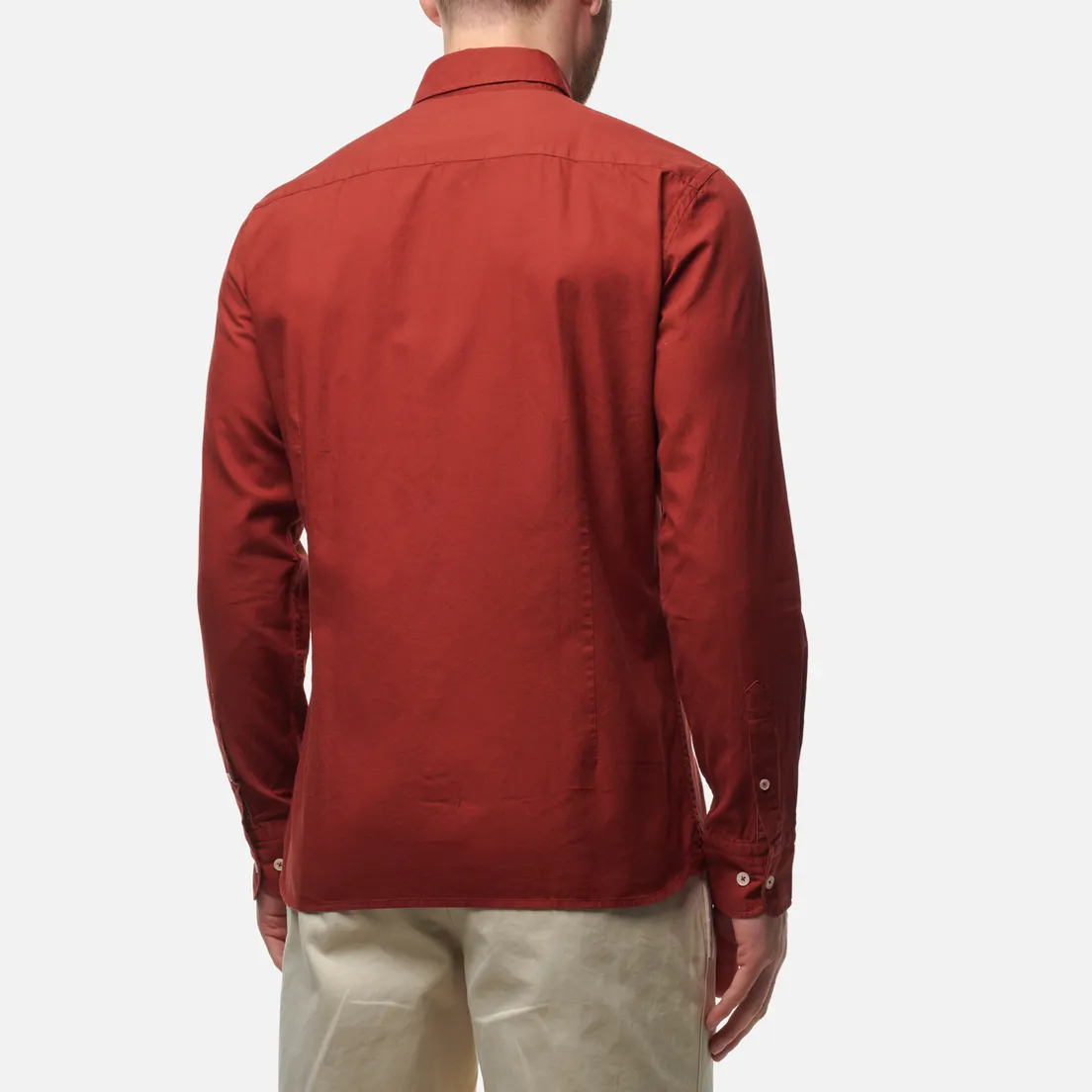 Hackett Мужская рубашка Garment Dyed Oxford Slim Fit Logo