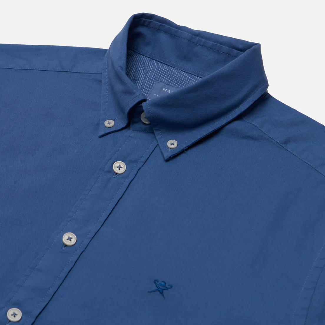 Hackett Мужская рубашка Garment Dyed Oxford Slim Fit Logo