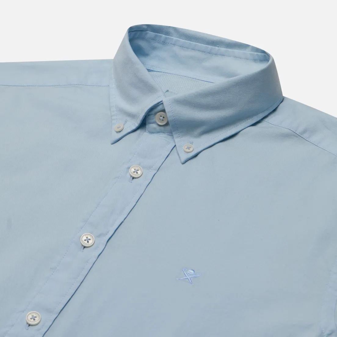 Hackett Мужская рубашка Garment Dyed Oxford Slim Fit Logo