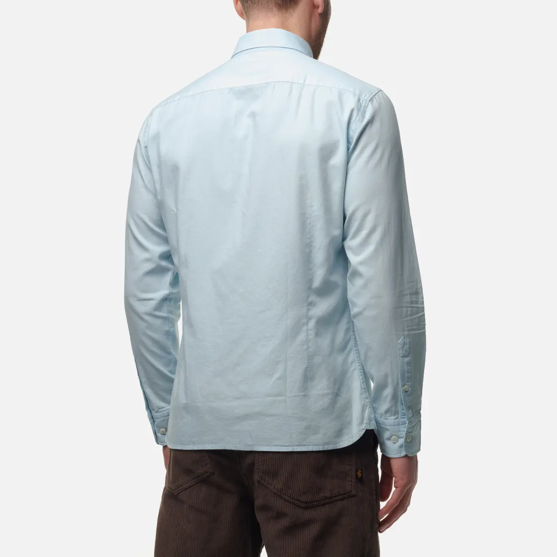 Hackett Мужская рубашка Garment Dyed Oxford Slim Fit Logo
