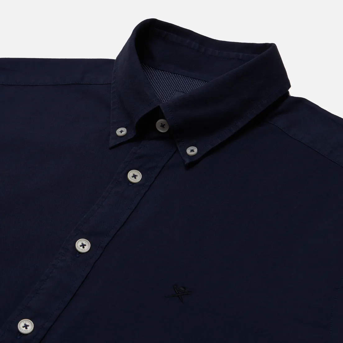 Hackett Мужская рубашка Garment Dyed Oxford Slim Fit Logo