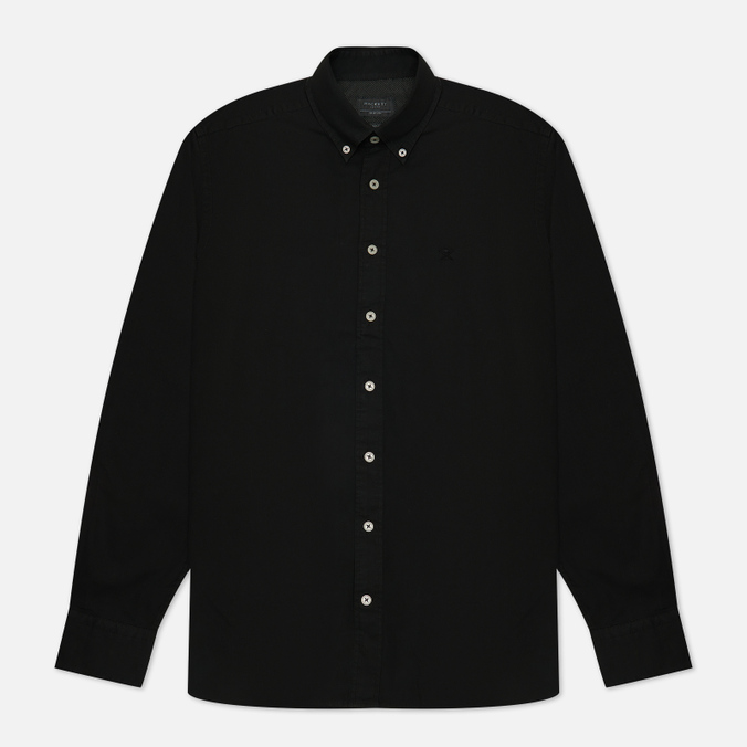 Мужская рубашка Hackett Garment Dyed Oxford Slim Fit Logo, цвет зелёный