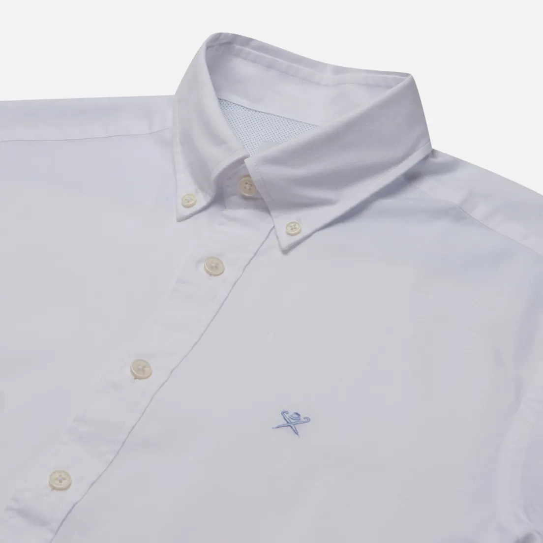 Hackett Мужская рубашка Garment Dyed Oxford Slim Fit Logo