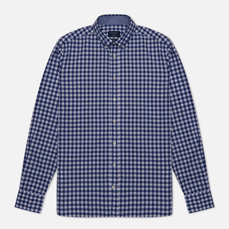 фото Мужская рубашка hackett large fine gingham, цвет синий, размер s