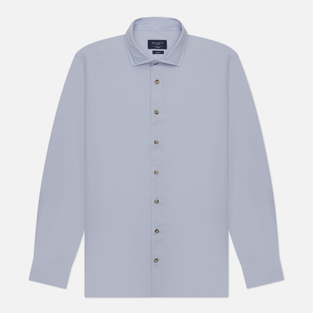 фото Мужская рубашка hackett piece dyed soft twill, цвет синий, размер s