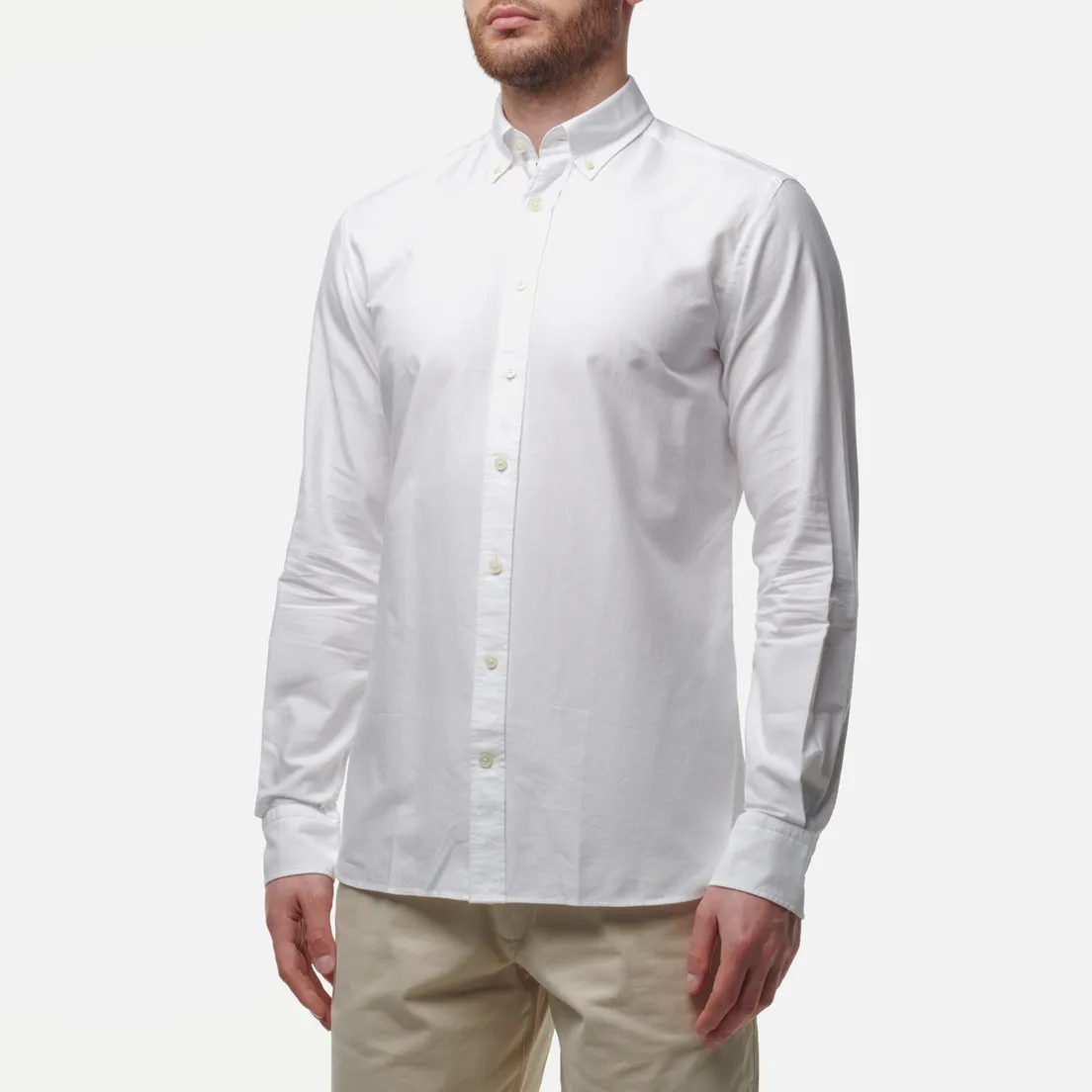 Hackett Мужская рубашка White Oxford Engineered Stripe