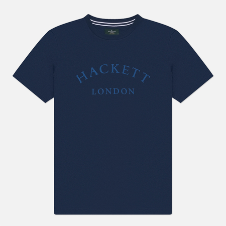 Мужская футболка Hackett Heritage Essential Signature Print, цвет синий, размер XL