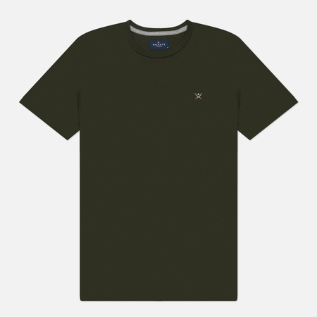 Мужская футболка Hackett Logo Classic, цвет оливковый, размер M