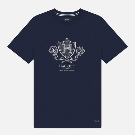 Мужская футболка Hackett Heritage H Logo, цвет синий, размер M