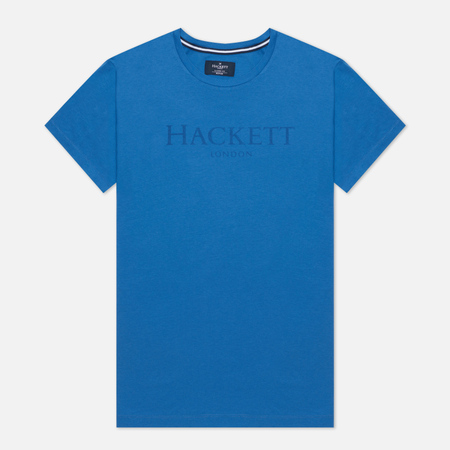 Мужская футболка Hackett London Logo, цвет голубой, размер XL