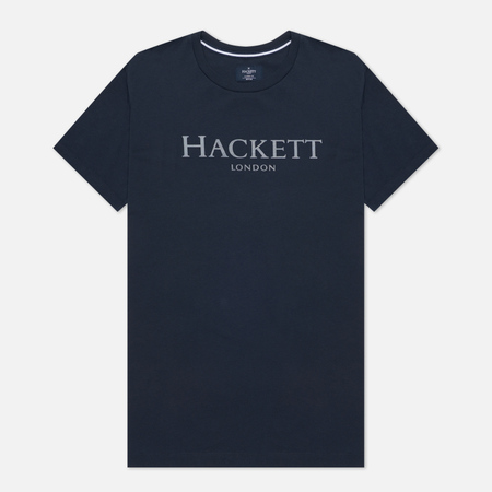 Мужская футболка Hackett London Logo, цвет синий, размер XXL