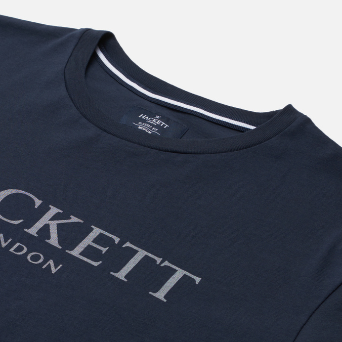 Мужская футболка Hackett, цвет синий, размер M HM500533-5EZ London Logo - фото 2