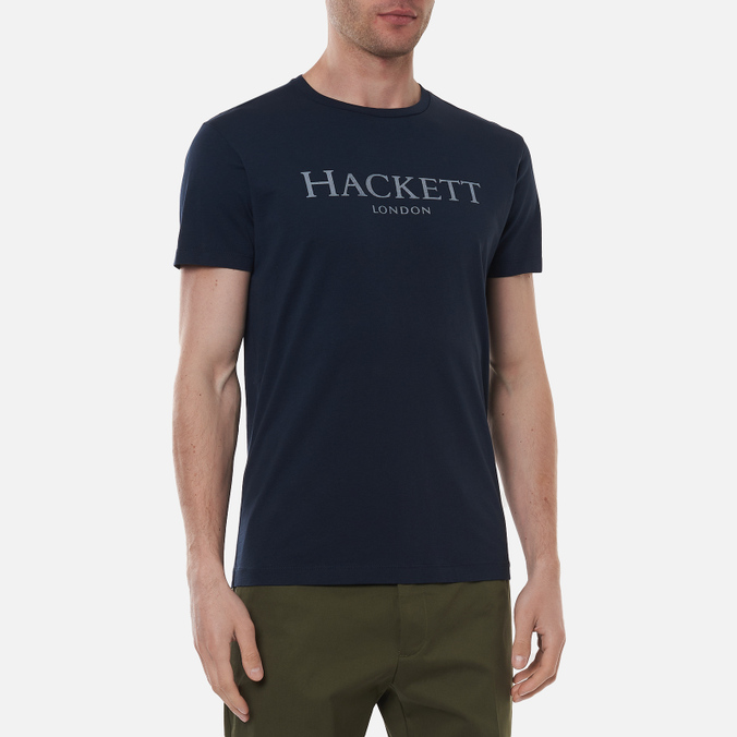 Мужская футболка Hackett, цвет синий, размер M HM500533-5EZ London Logo - фото 3