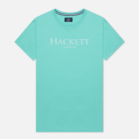 Мужская футболка Hackett London Logo, цвет голубой, размер S