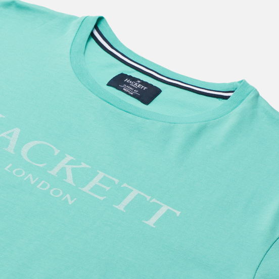 Мужская футболка Hackett London Logo Pool Blue