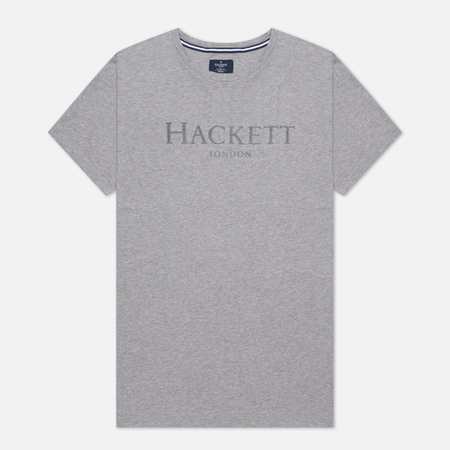 Мужская футболка Hackett London Logo, цвет серый, размер M