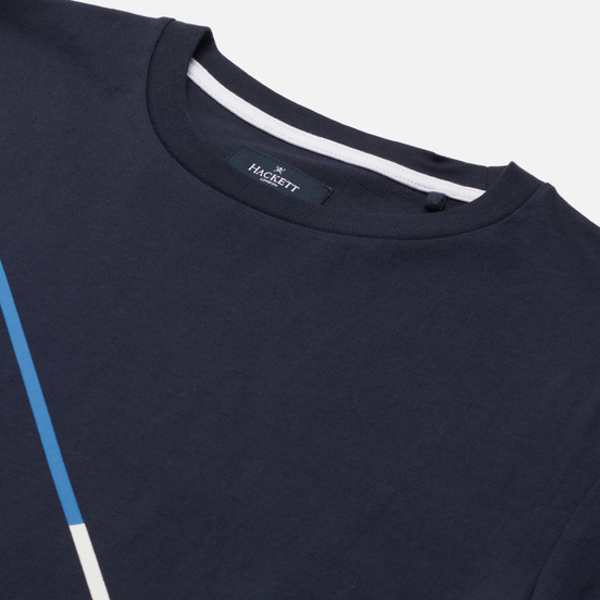 Мужская футболка Hackett Diagonal Logo Print Dark Navy