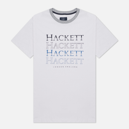 Мужская футболка Hackett Multi Logo Print, цвет белый, размер L