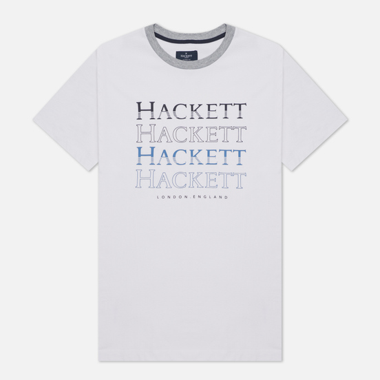 Мужская футболка Hackett Multi Logo Print White