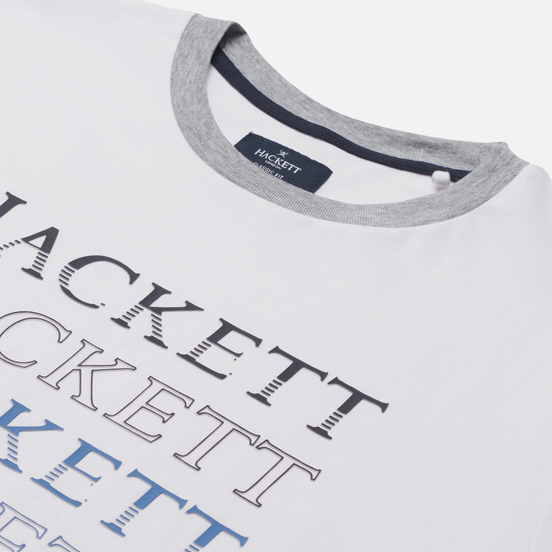Мужская футболка Hackett Multi Logo Print White