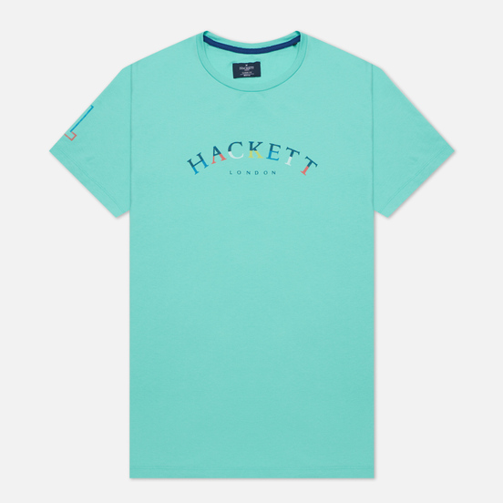 Мужская футболка Hackett London Color Logo Pool Blue