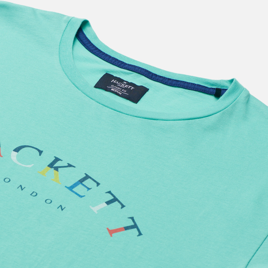 Мужская футболка Hackett London Color Logo Pool Blue